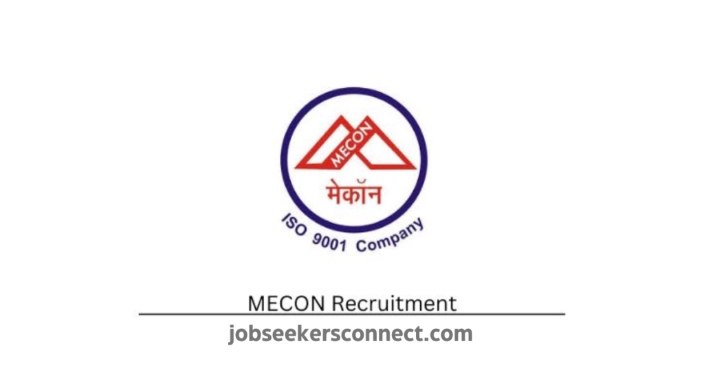 MECON Recruitment 2024: Apply Now For Junior Engineer