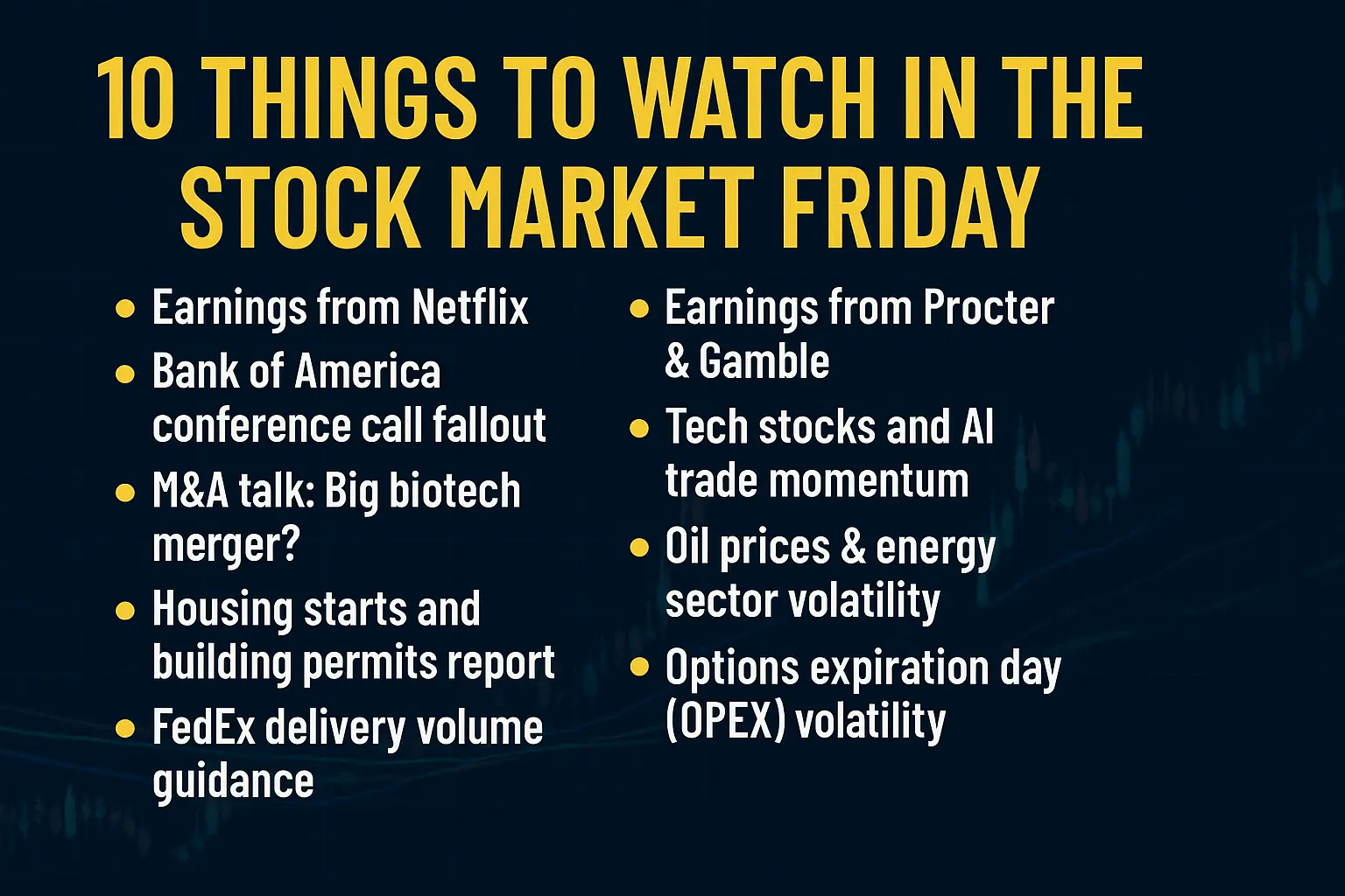 10 Things to Watch in the Stock Market Friday Earnings, Mergers & Movers