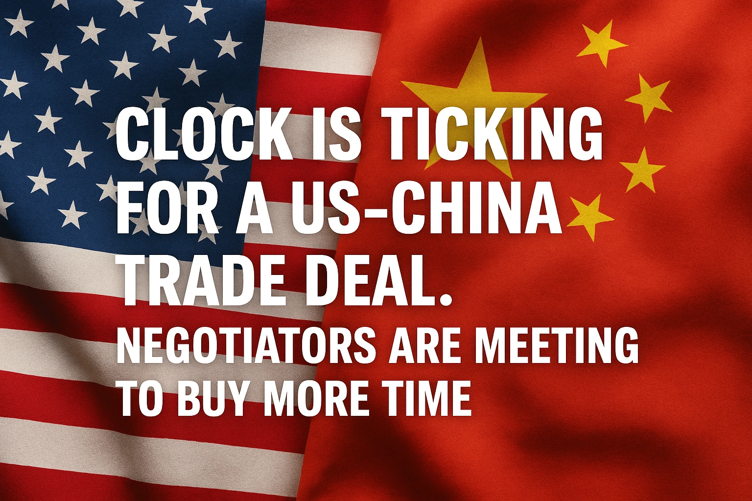 Clock is ticking for a US-China trade deal. Negotiators are meeting to buy more time