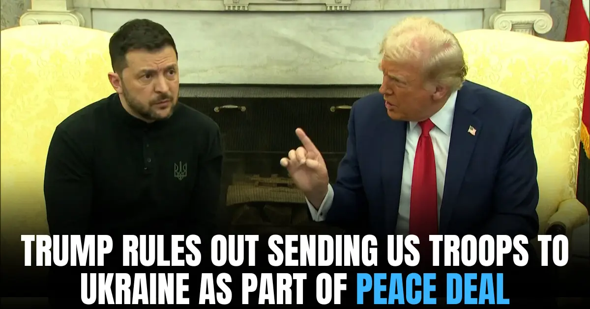 Trump rules out sending US troops to Ukraine as part of peace deal
