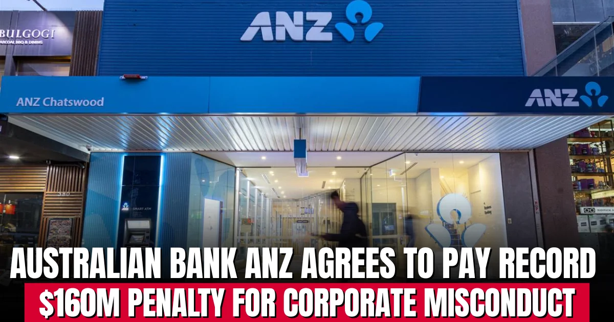 Australian bank ANZ agrees to pay record $160M penalty for corporate misconduct