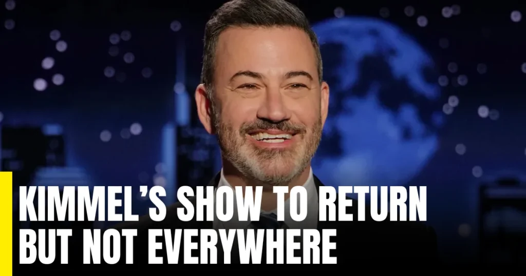 Kimmel’s show to return — but not everywhere