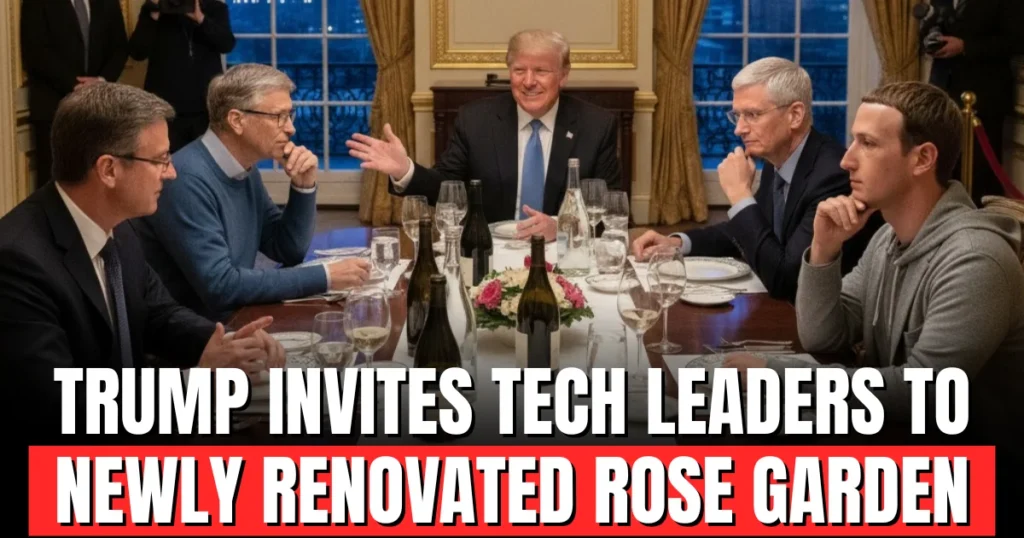 Trump Invites Tech Leaders to Newly Renovated Rose Garden