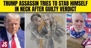 Trump assassin tries to stab himself in neck after guilty verdict