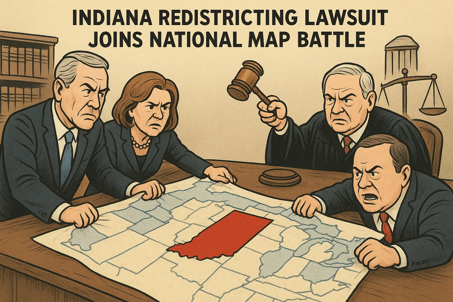 Indiana Redistricting Lawsuit Joins National Map Battle