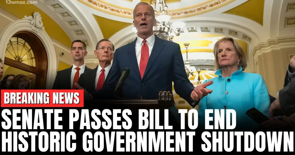 Senate Passes Bill to End Historic Government Shutdown