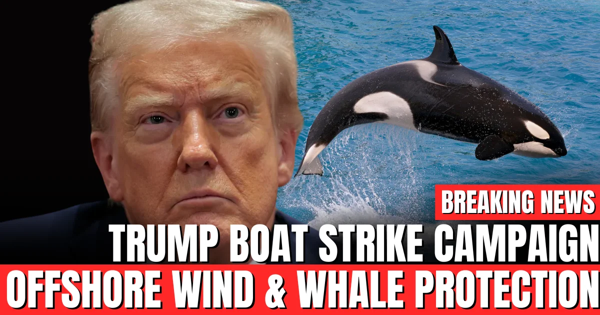 Trump Boat Strike Campaign Offshore Wind & Whale Protection